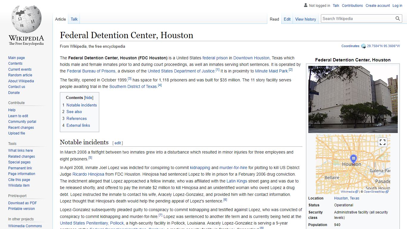 Federal Detention Center, Houston - Wikipedia